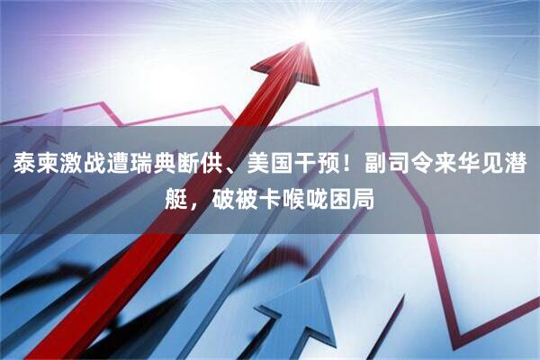 泰柬激战遭瑞典断供、美国干预！副司令来华见潜艇，破被卡喉咙困局