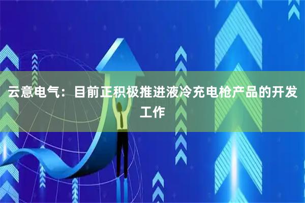 云意电气：目前正积极推进液冷充电枪产品的开发工作